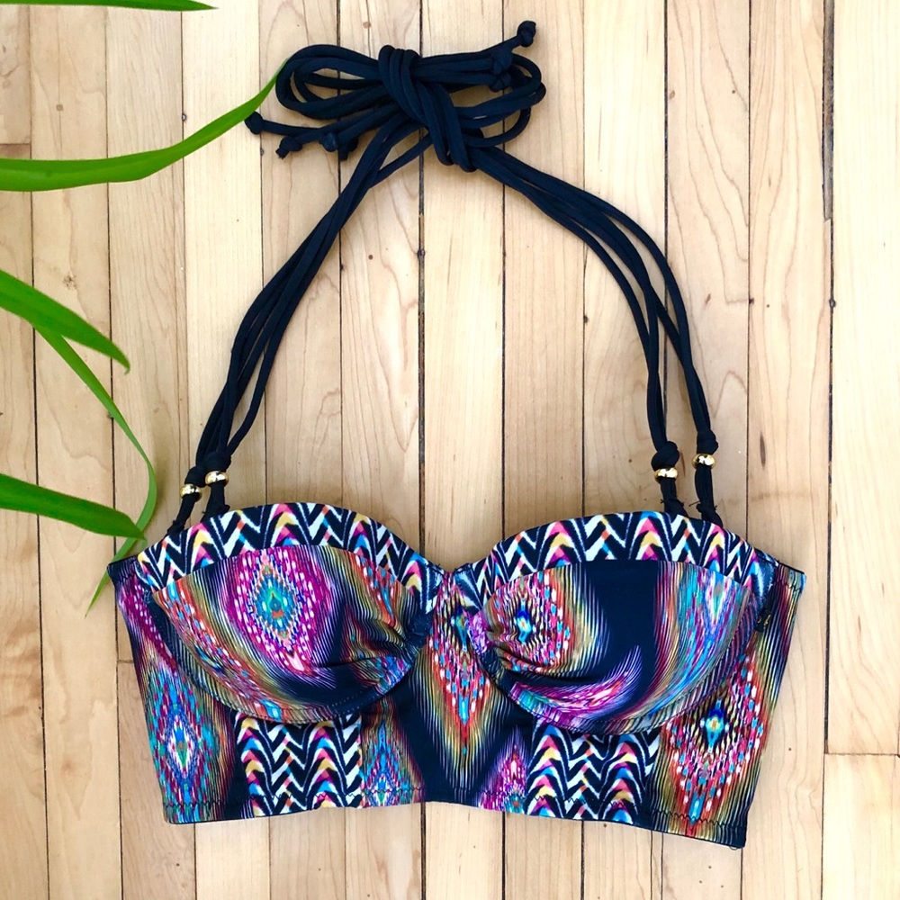 Boho patterned bikini top